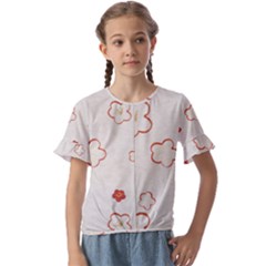 Kids  Cuff Sleeve Scrunch Bottom T-Shirt 