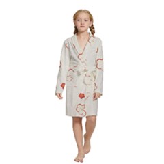 Floral Pattern Kids  Long Sleeve Velvet Lounge Robe from ArtsNow.com