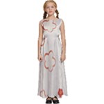 Floral Pattern Kids  Satin Sleeveless Maxi Dress