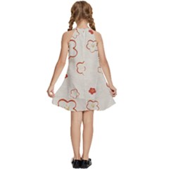 Kids  Halter Collar Waist Tie Chiffon Dress 