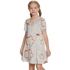 Kids  Short Sleeve Tiered Mini Dress 