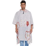 Floral Pattern Men s Hooded Rain Ponchos