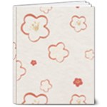 Floral Pattern 8  x 10  Hardcover Notebook