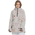 Floral Pattern Women s Pullover Zip Ski and Snowboard Waterproof Breathable Jacket