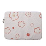 Floral Pattern 13  Vertical Laptop Sleeve Case With Pocket