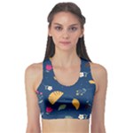 Cute Korean Pattern Fitness Sports Bra