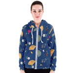 Cute Korean Pattern Women s Zipper Hoodie