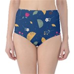 Cute Korean Pattern Classic High-Waist Bikini Bottoms