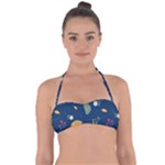 Cute Korean Pattern Tie Back Bikini Top