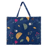 Cute Korean Pattern Zipper Large Tote Bag