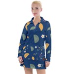 Cute Korean Pattern Women s Long Sleeve Casual Dress