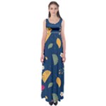 Cute Korean Pattern Empire Waist Maxi Dress