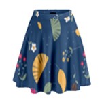 Cute Korean Pattern High Waist Skirt