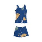 Cute Korean Pattern Kids  Boyleg Swimsuit