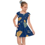 Cute Korean Pattern Kids  Cap Sleeve Dress