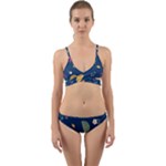 Cute Korean Pattern Wrap Around Bikini Set