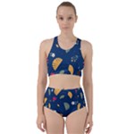 Cute Korean Pattern Racer Back Bikini Set