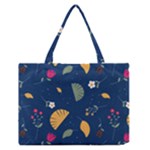 Cute Korean Pattern Zipper Medium Tote Bag