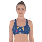 Cute Korean Pattern Cross Back Sports Bra