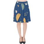 Cute Korean Pattern Velvet High Waist Skirt