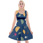 Cute Korean Pattern Reversible Velvet Sleeveless Dress