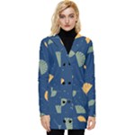 Cute Korean Pattern Button Up Hooded Coat 