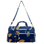 Cute Korean Pattern Sports Gym Duffle Bag with Shoe Compartment