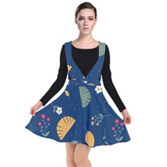 Plunge Pinafore Dress 