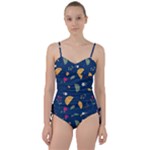 Cute Korean Pattern Sweetheart Tankini Set