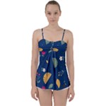 Cute Korean Pattern Babydoll Tankini Top