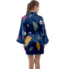 Long Sleeve Satin Kimono 