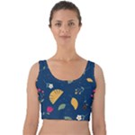 Cute Korean Pattern Velvet Crop Top