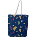 Cute Korean Pattern Full Print Rope Handle Tote (Large)