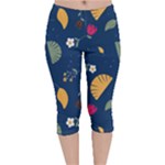 Cute Korean Pattern Velvet Capri Leggings 