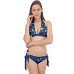 Cute Korean Pattern Tie It Up Bikini Set