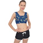 Cute Korean Pattern V-Back Sports Bra