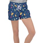 Cute Korean Pattern Women s Velour Lounge Shorts