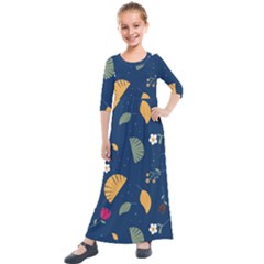 Kids  Quarter Sleeve Maxi Dress 