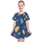 Cute Korean Pattern Kids  Smock Dress