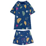 Cute Korean Pattern Kids  Swim T-Shirt and Shorts Set