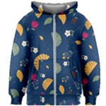 Cute Korean Pattern Kids  Zipper Hoodie Without Drawstring