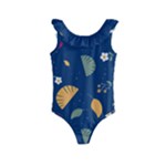 Cute Korean Pattern Kids  Frill Swimsuit