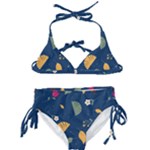 Cute Korean Pattern Kids  Classic Bikini Set