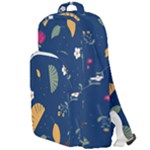 Cute Korean Pattern Double Compartment Backpack