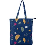 Cute Korean Pattern Double Zip Up Tote Bag