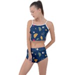 Cute Korean Pattern Summer Cropped Co-Ord Set