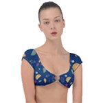 Cute Korean Pattern Cap Sleeve Ring Bikini Top