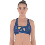 Cute Korean Pattern Cross Back Hipster Bikini Top 