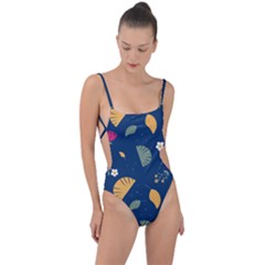 Tie Strap One Piece Swimsuit 