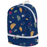 Cute Korean Pattern Zip Bottom Backpack